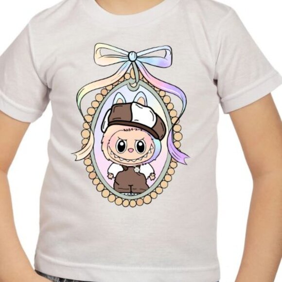 Cute Kawaii Labubu with Giant Bow Kid Tshirt - Picture 4 of 5
